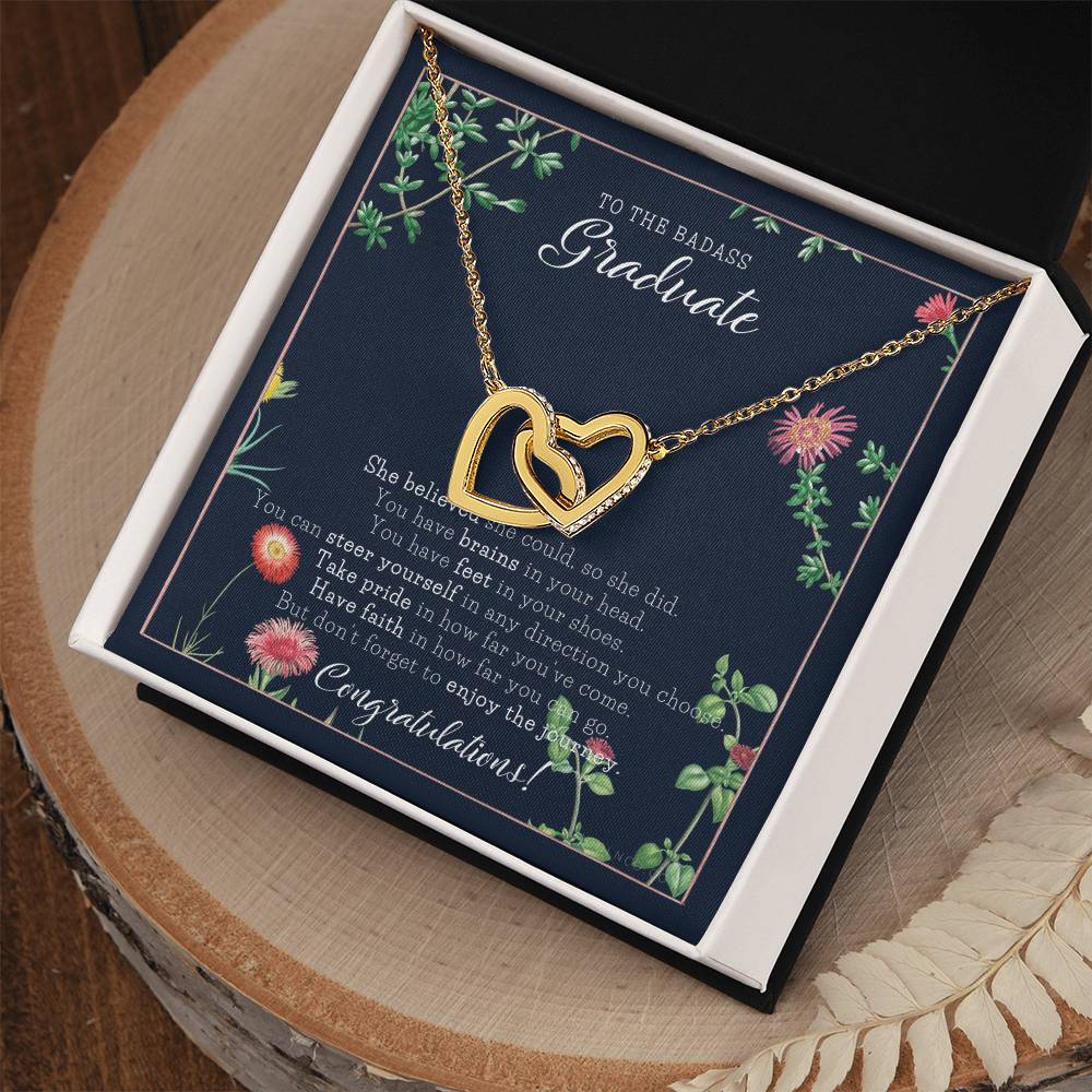 Graduation Gift Necklace Graduation Gift For Her College Graduation Gift For Her High School Senior Graduation Class Of Interlocking Hearts Necklace
