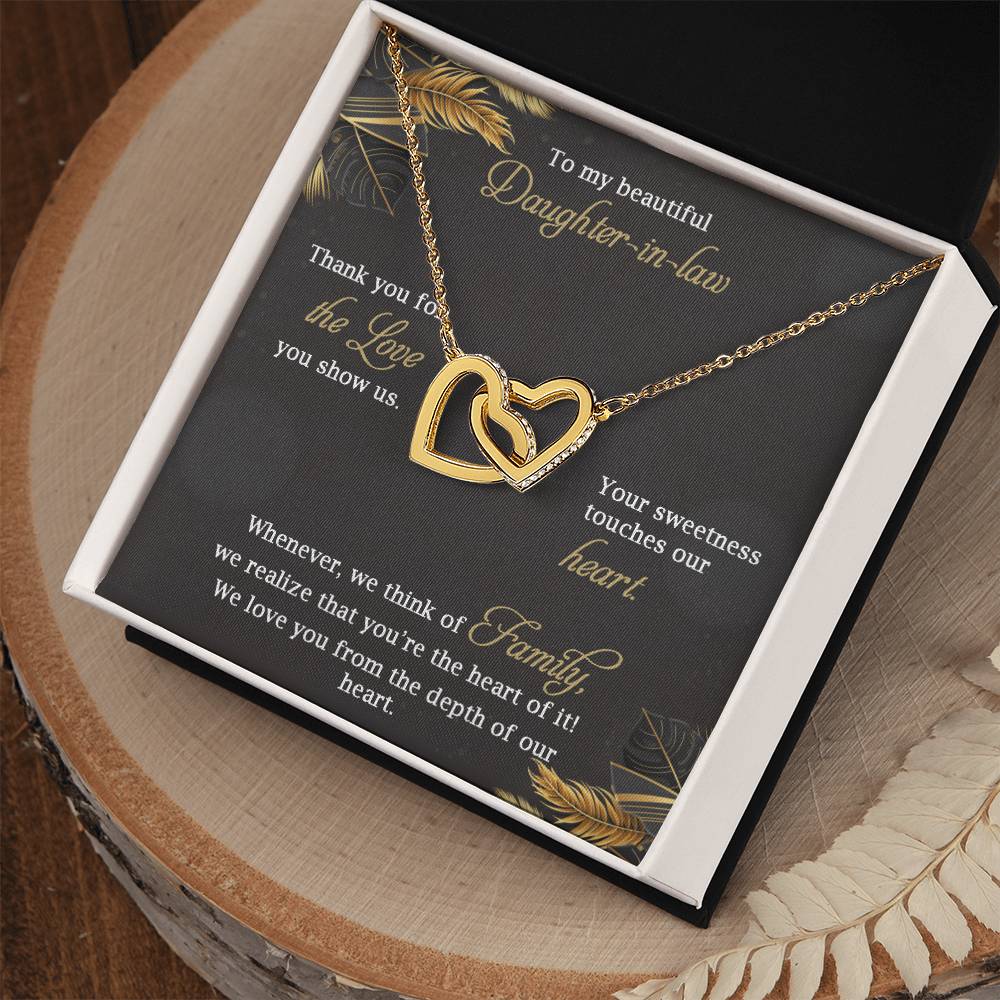 Necklace For Daughter In Law Interlocking Hearts Necklace