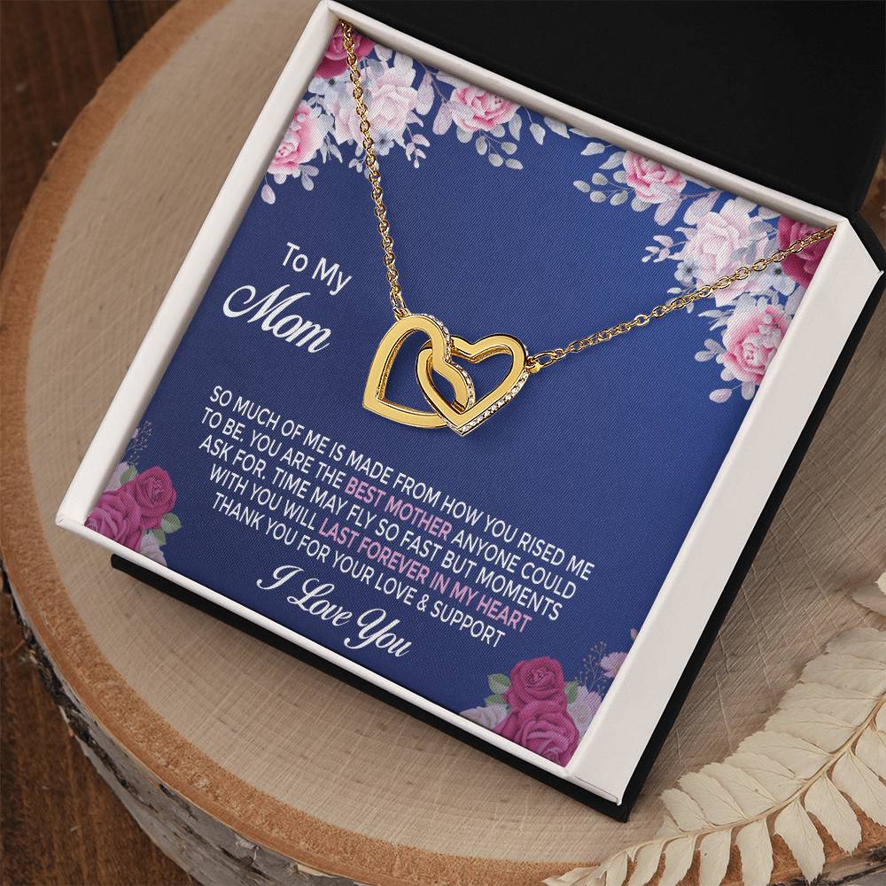 Mom Daughter Gift Mother'S Day Interlocking Hearts Necklace
