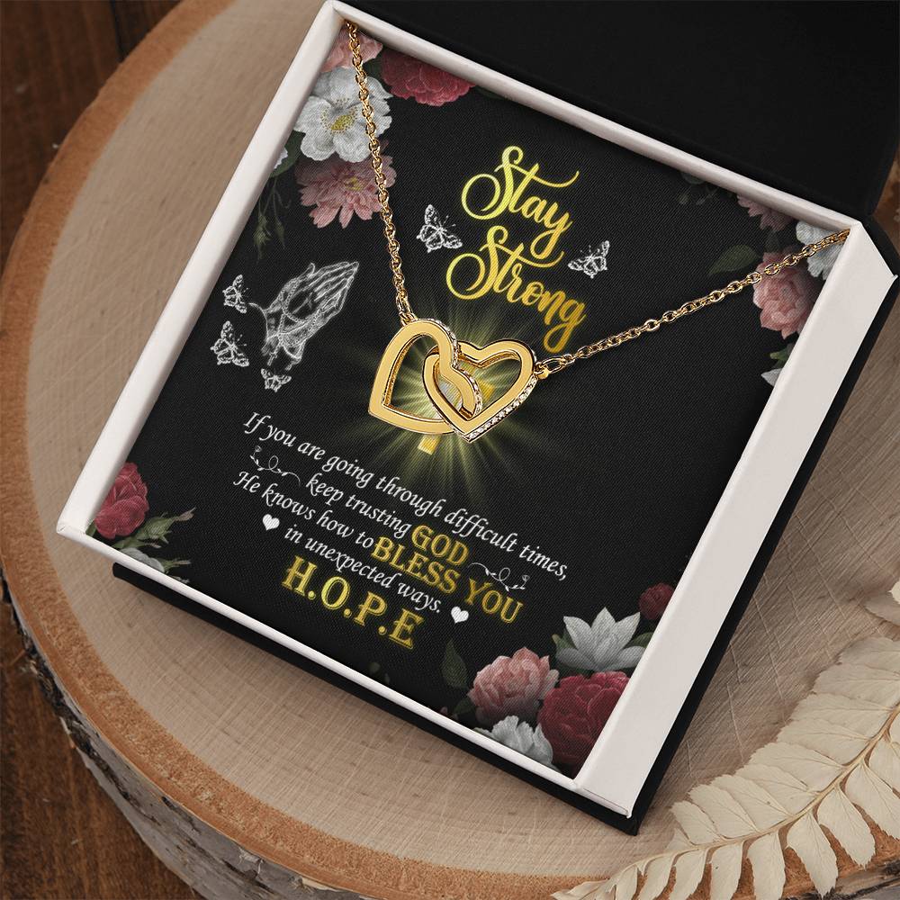 Stay Strong - Interlocking Hearts Necklace