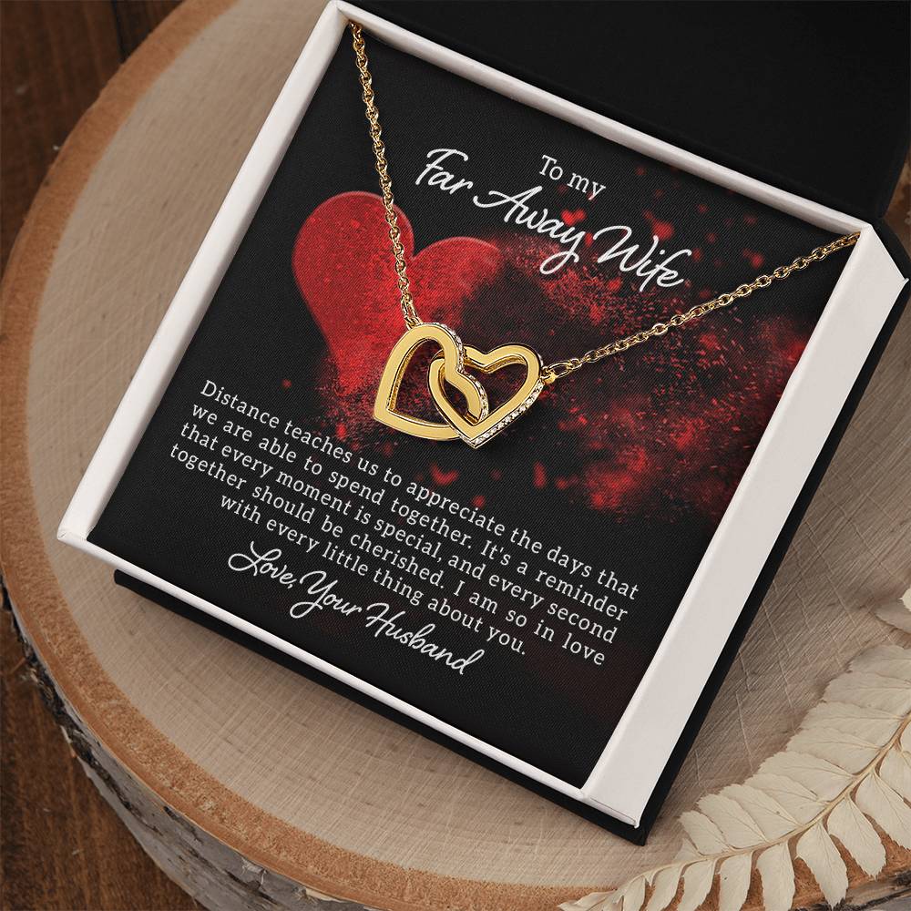 To My Wife Necklace Anniversary Gift For Wife Birthday Gift For Wife Gift For Wife Necklace For Wife Gift For Wife Birthday Interlocking Hearts Necklace