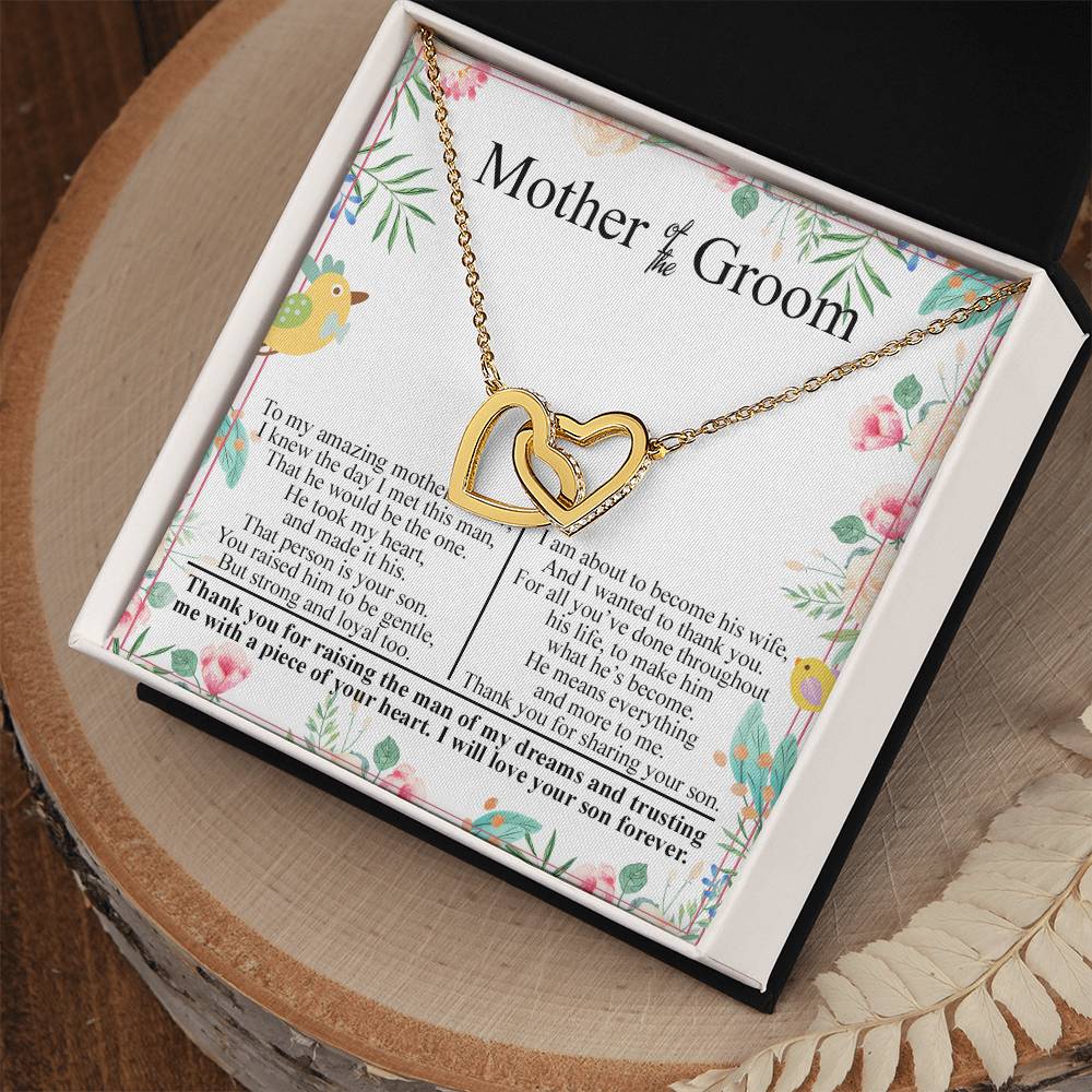 Mother Of The Groom Interlocking Hearts Necklace