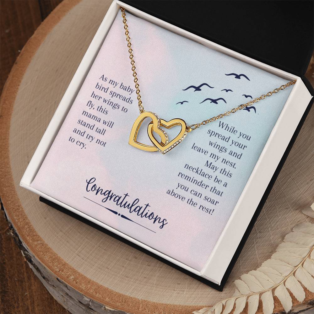 This Mama Will Stand Tall And Try Mot To Cry - Interlocking Heart Necklace Interlocking Hearts Necklace