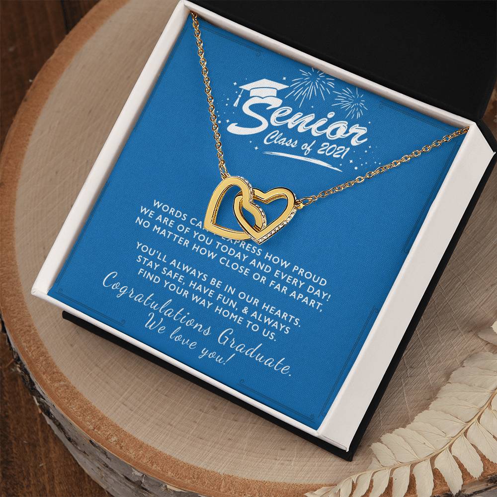 Forever Heart Senior Interlocking Hearts Necklace