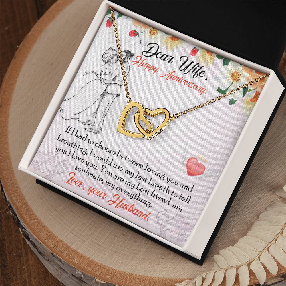 Best Romantic Anniversary Gift For Wife Interlocking Hearts Necklace