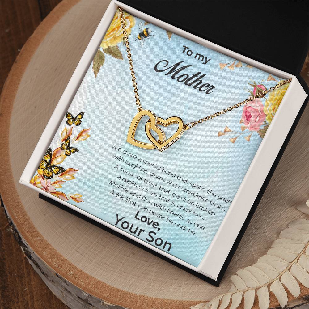 Mother And Son Special Bond Necklace Interlocking Hearts Necklace