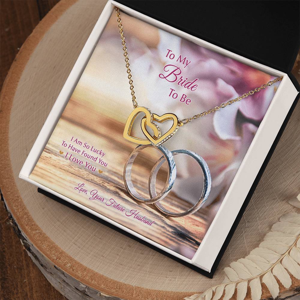 To My Bride To Be . Interlocking Hearts Silver Rings Design Interlocking Hearts Necklace