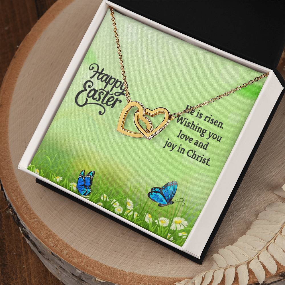 Happy Easter Gifts Interlocking Hearts Necklace