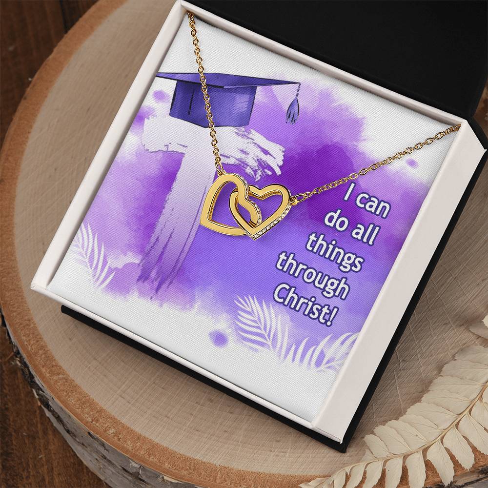 Interlocked Heart Neckless - Graduation Day Interlocking Hearts Necklace