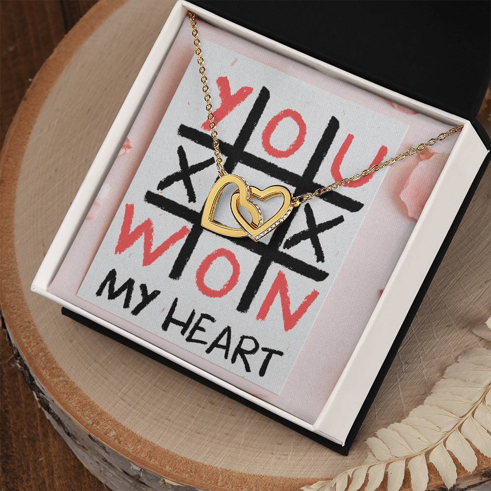 Xoxo Won My Heart Interlocking Hearts Necklace
