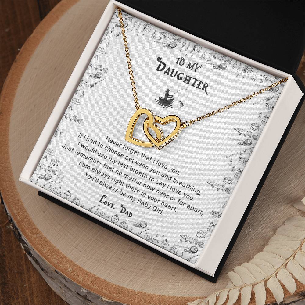 You'Ll Always Be Fishing'S Daughter - Interlocking Hearts Necklace