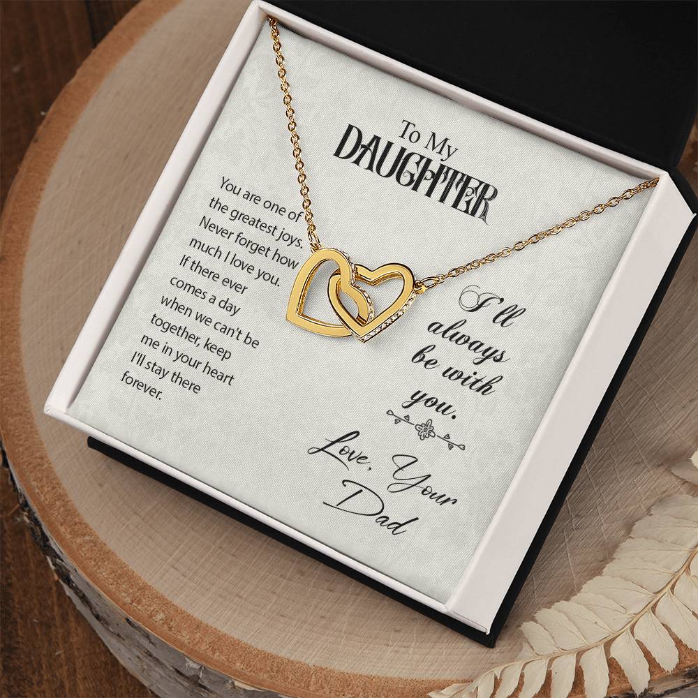 Cubic Zirconia Interlocking Hearts Necklace