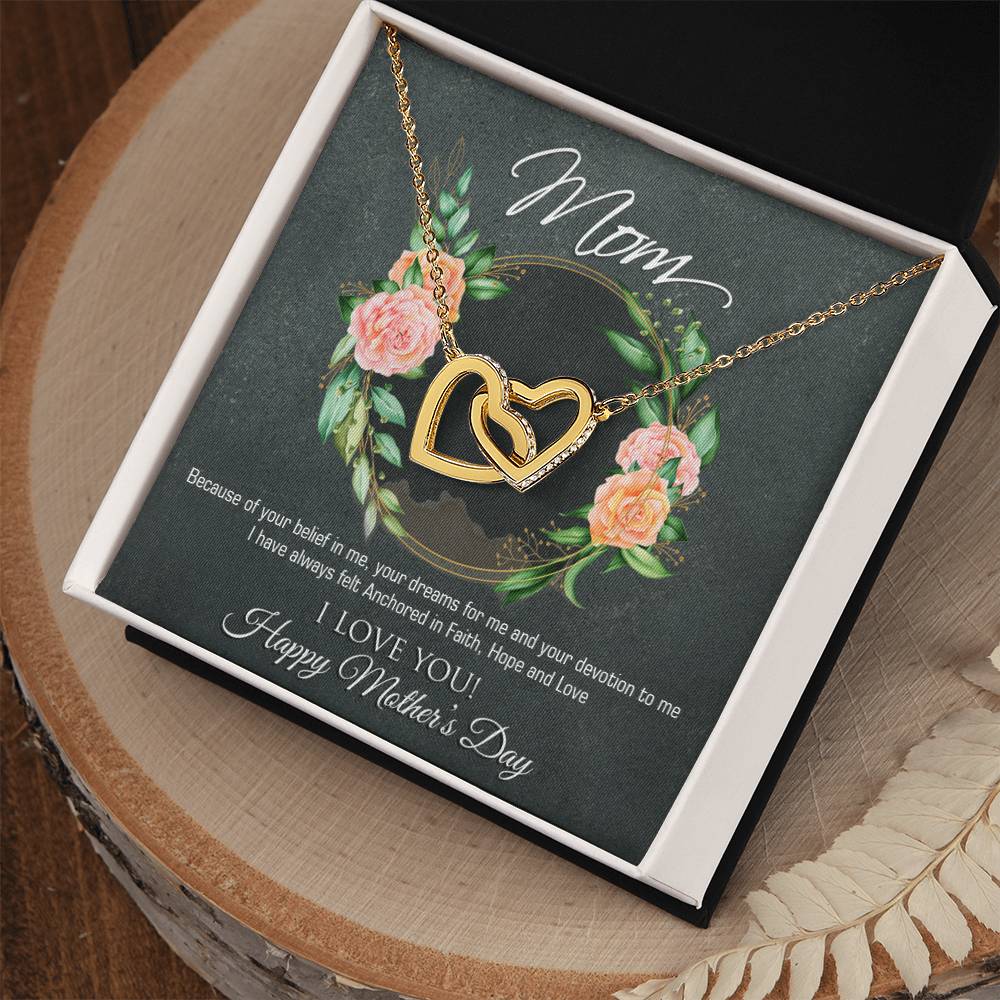 Happy Mother'S Day Interlocking Hearts Necklace