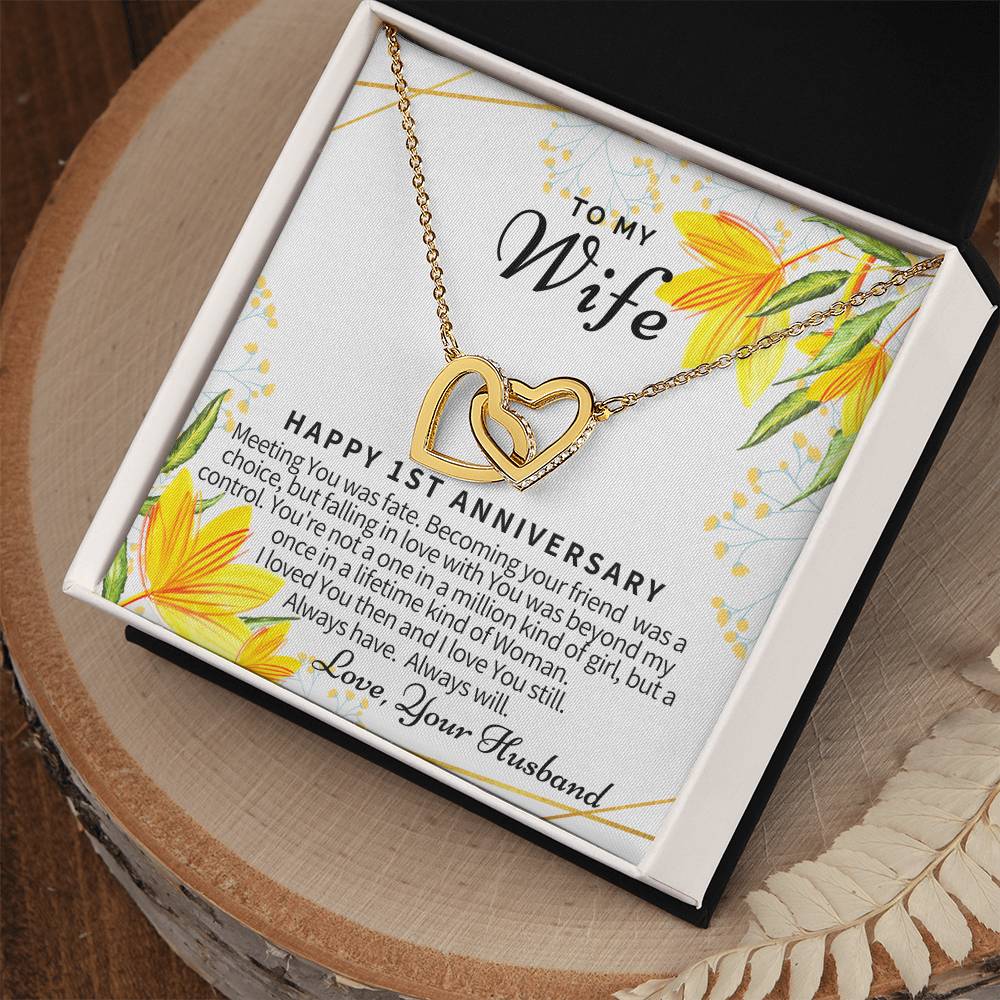 Gift For Wife Interlocking Hearts Necklace