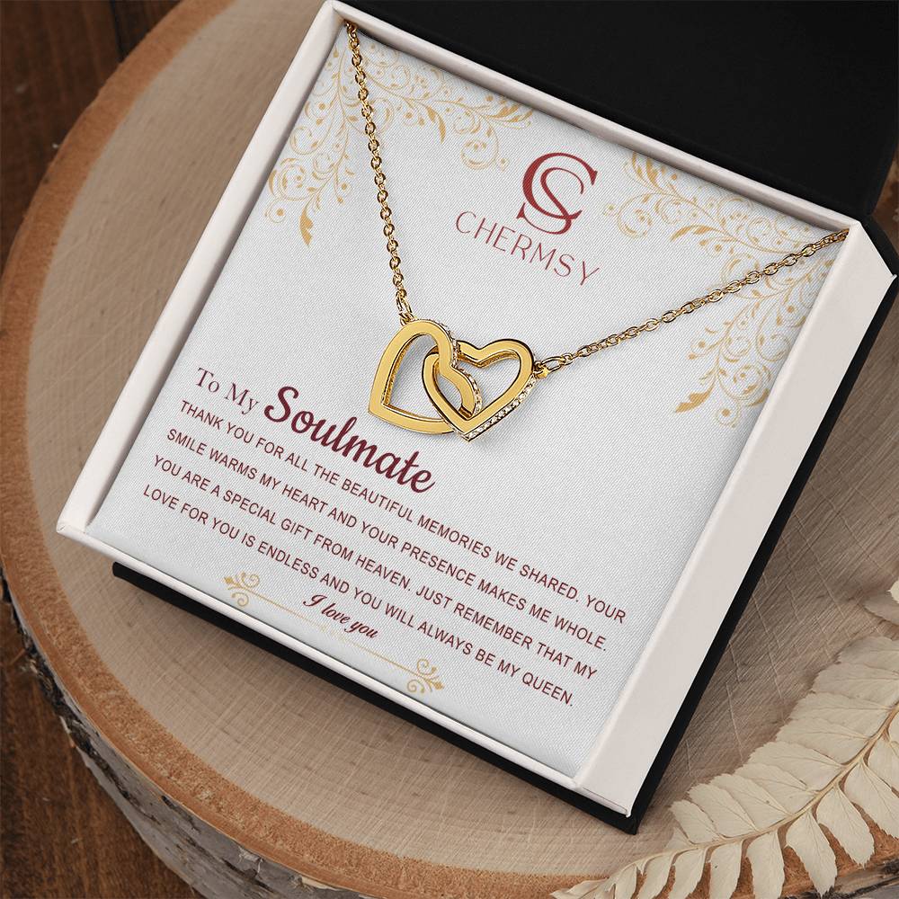 To Soul Mate Interlocking Hearts Necklace