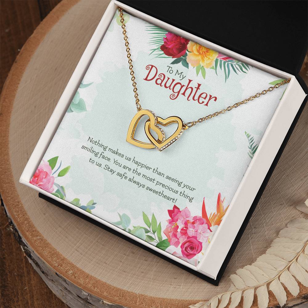 Two Hearts Interlocking Necklace For Daughter Interlocking Hearts Necklace