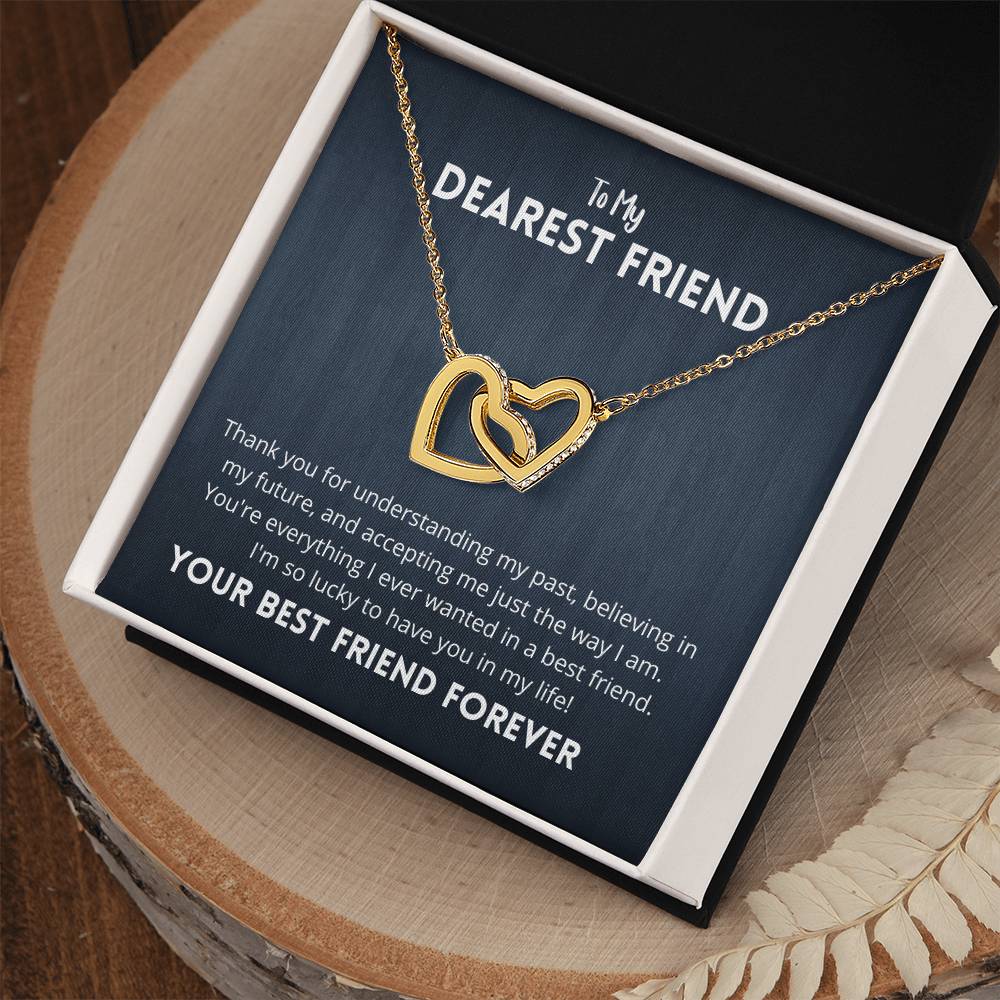 Thanks For Understanding My Past Necklace Interlocking Hearts Necklace