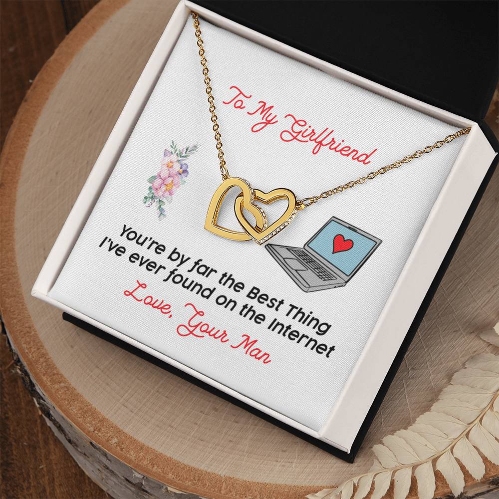 Gift For Girlfriend - Interlocking Heart Necklace Interlocking Hearts Necklace