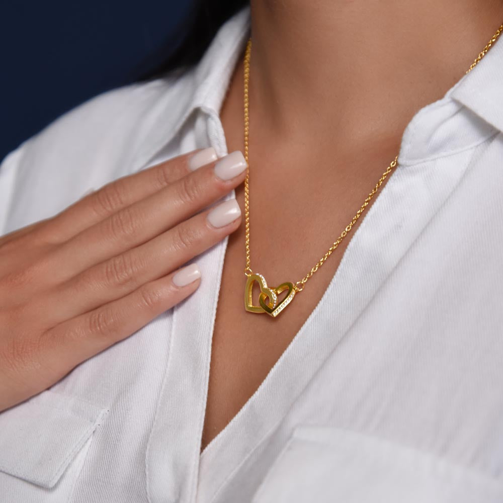 Heart To Heart Never-Ending Love Necklace From Son Interlocking Hearts Necklace