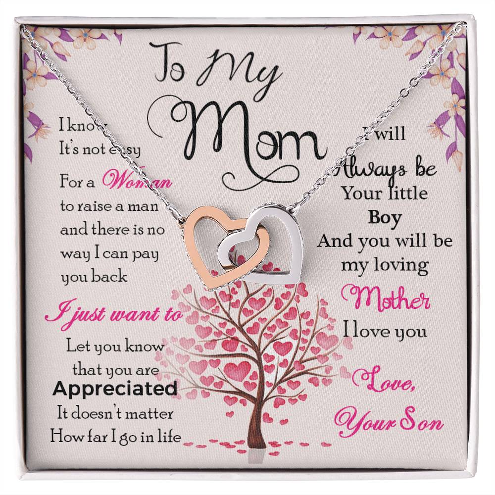 Mothers Day Gift From Daughter Son - Mother Necklace Gifts For Mom Mom Necklace Interlocking Hearts Interlocking Hearts Necklace