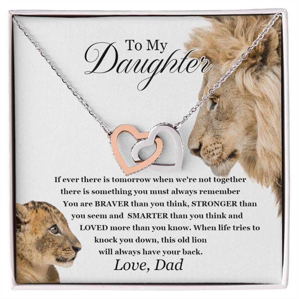 To My Daughter - Special Necklace - L02 Interlocking Hearts Necklace