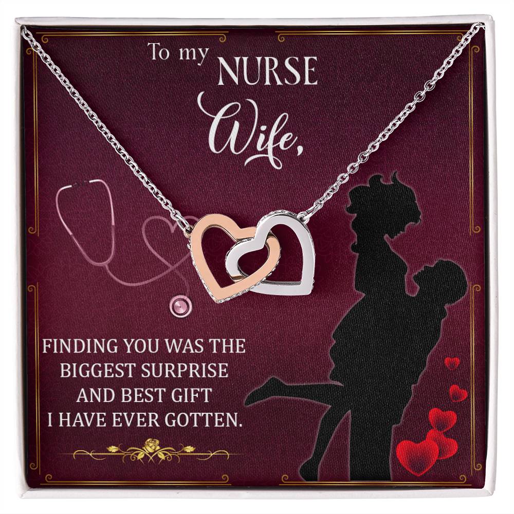 Interlocking Hearts Necklace Nurse Graduation Gift Nurse Gift Nurse Necklace Future Nurse Gift Gift For Nurse