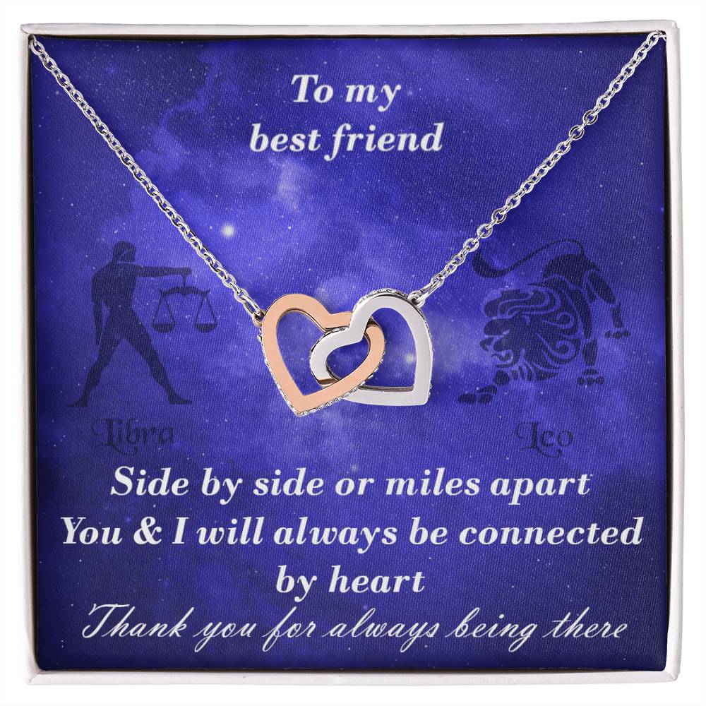 Libra To Leo Best Friend Interlocked Hearts Necklace Interlocking Hearts Necklace
