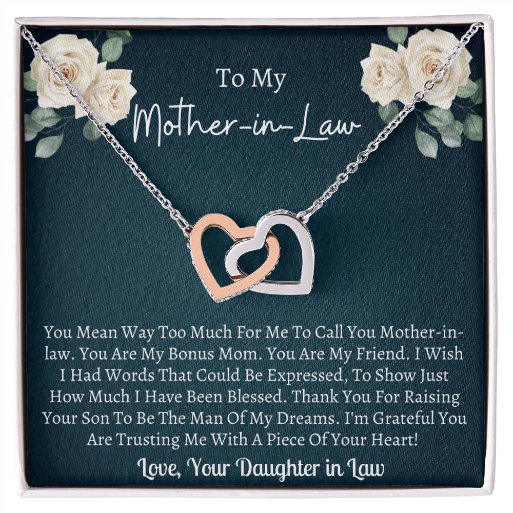 Mother In Law Interlocking Interlocking Hearts Necklace