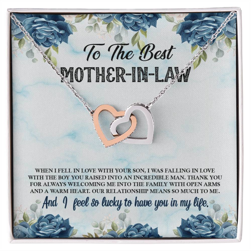 Interlocked Heart Neckless - For Mother In Law Interlocking Hearts Necklace
