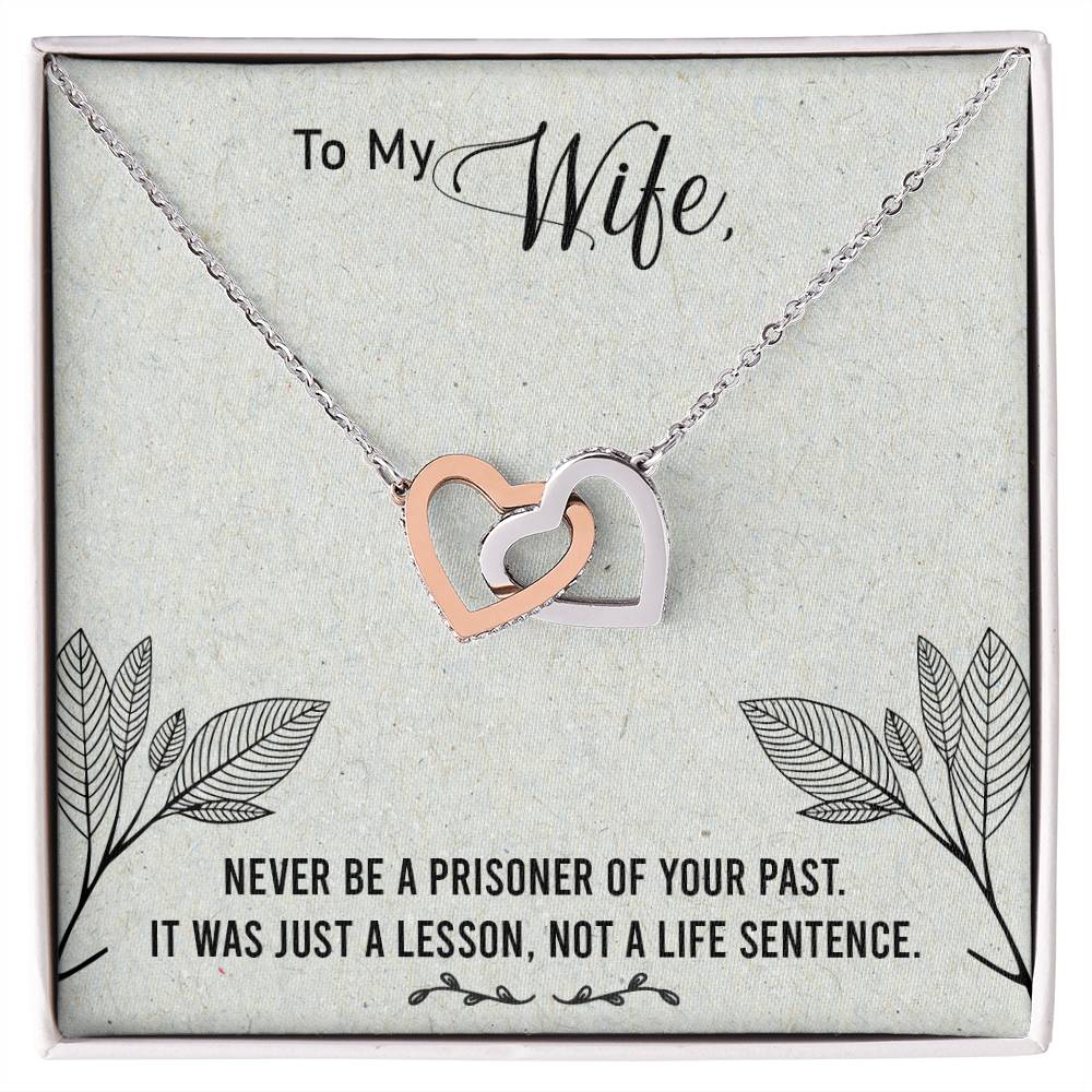 Gift For You My Wife. Interlocking Hearts Necklace
