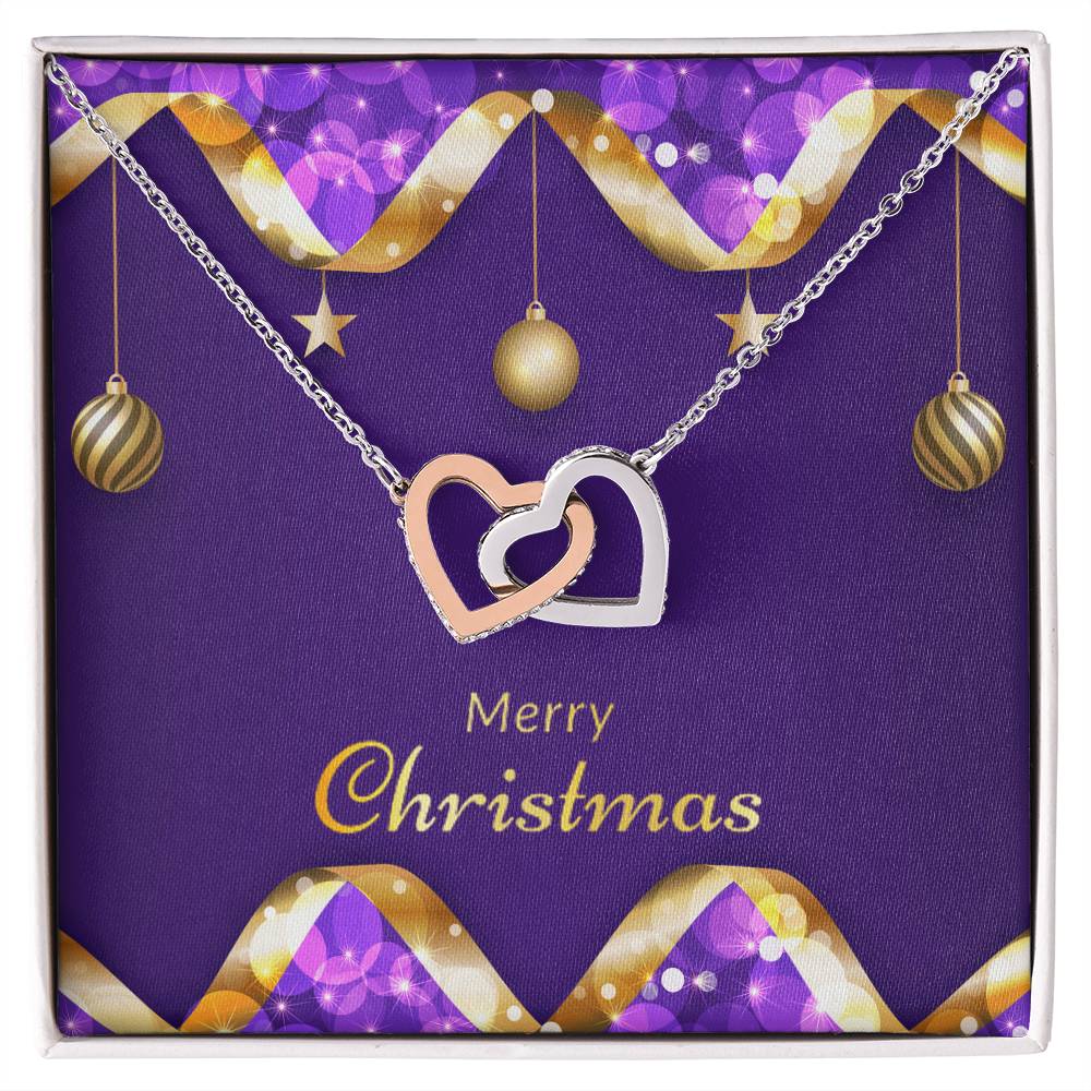 Merry Christmas Sweetheart - Hearts Necklace Interlocking Hearts Necklace