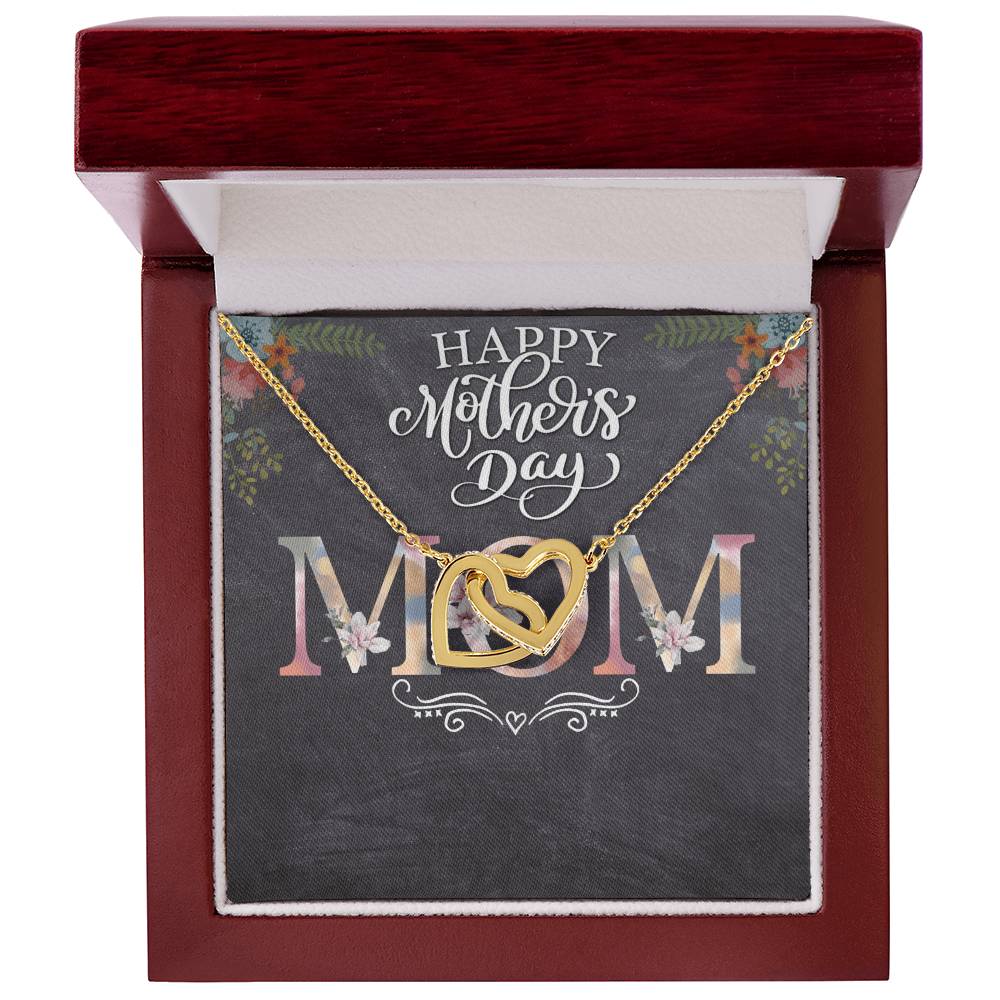 Happy Mother'S Day Mom - Interlocking Hearts Necklace