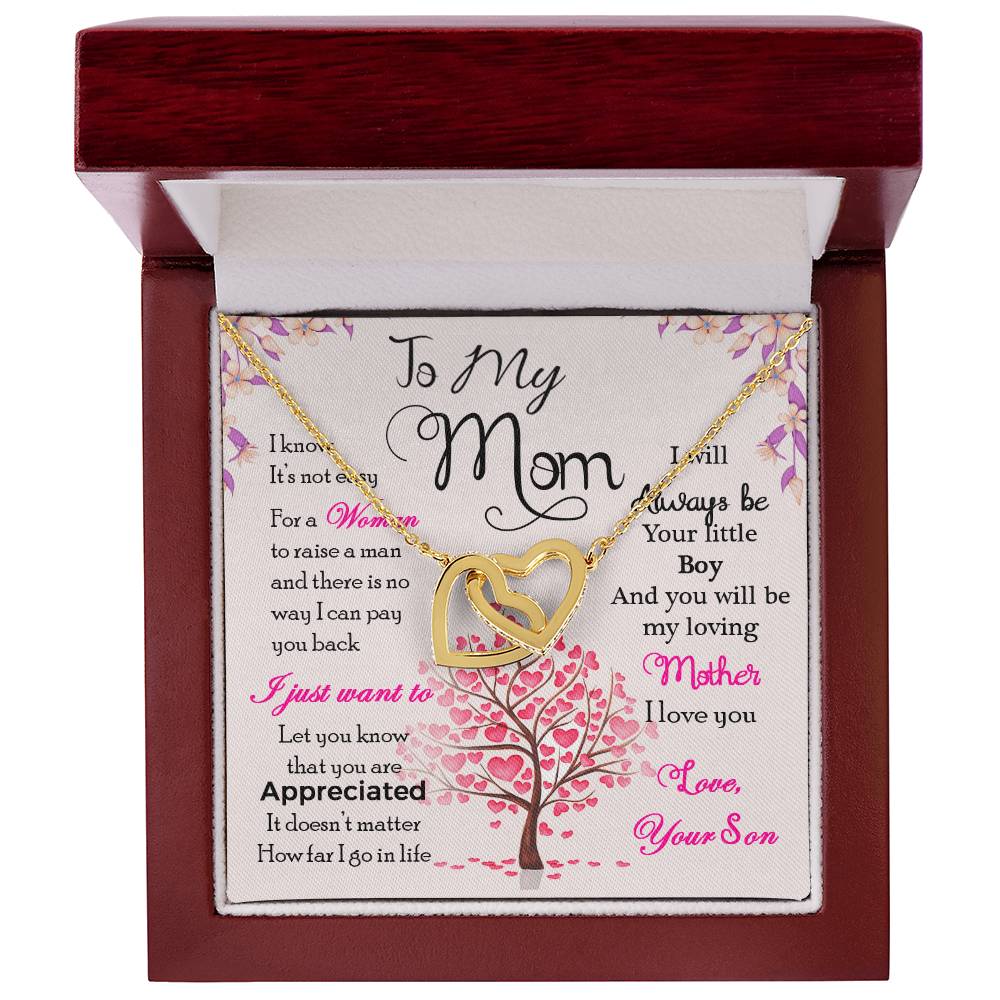 Mother'S Day Necklace Interlocking Hearts Necklace