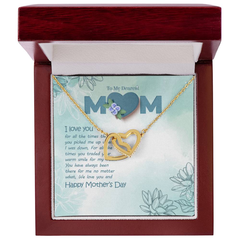 Dear Mom I Love You - Interlocked Hearts Necklace Interlocking Hearts Necklace