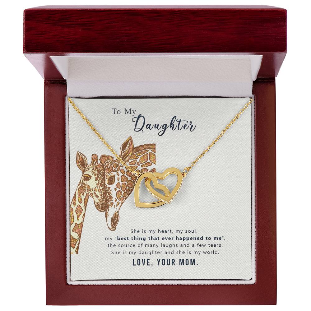 Gift For Daughter From Mom Daughter Mother Necklace Interlocking Hearts Necklace