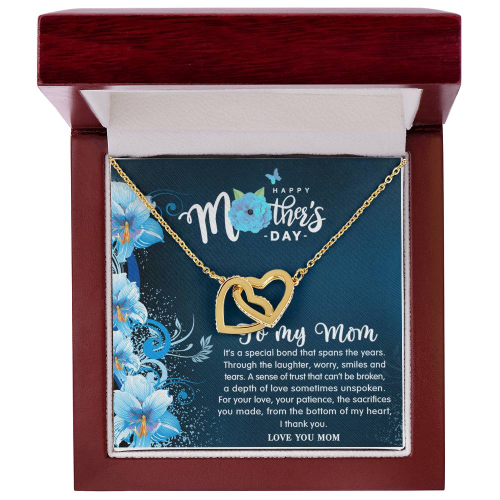 Infinity Love - To My Dearest Mom Necklace Interlocking Hearts Necklace