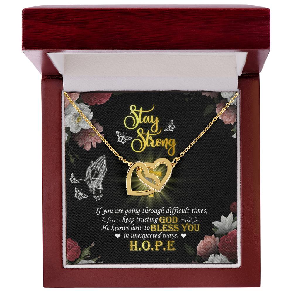 Stay Strong - Interlocking Hearts Necklace