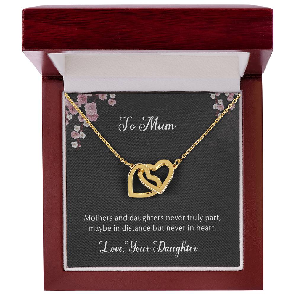 Mum & Daughter Interlocking Hearts Necklace