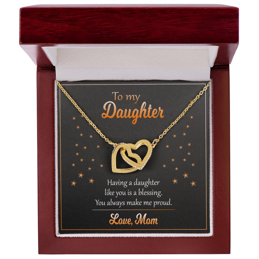 Necklace For Daughter Perfect Birthday Gift From Mom Interlocking Hearts Necklace