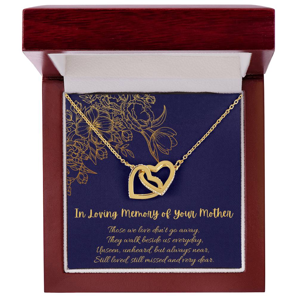 In Loving Memory Of Your Mother - Interlocking Necklace Interlocking Hearts Necklace