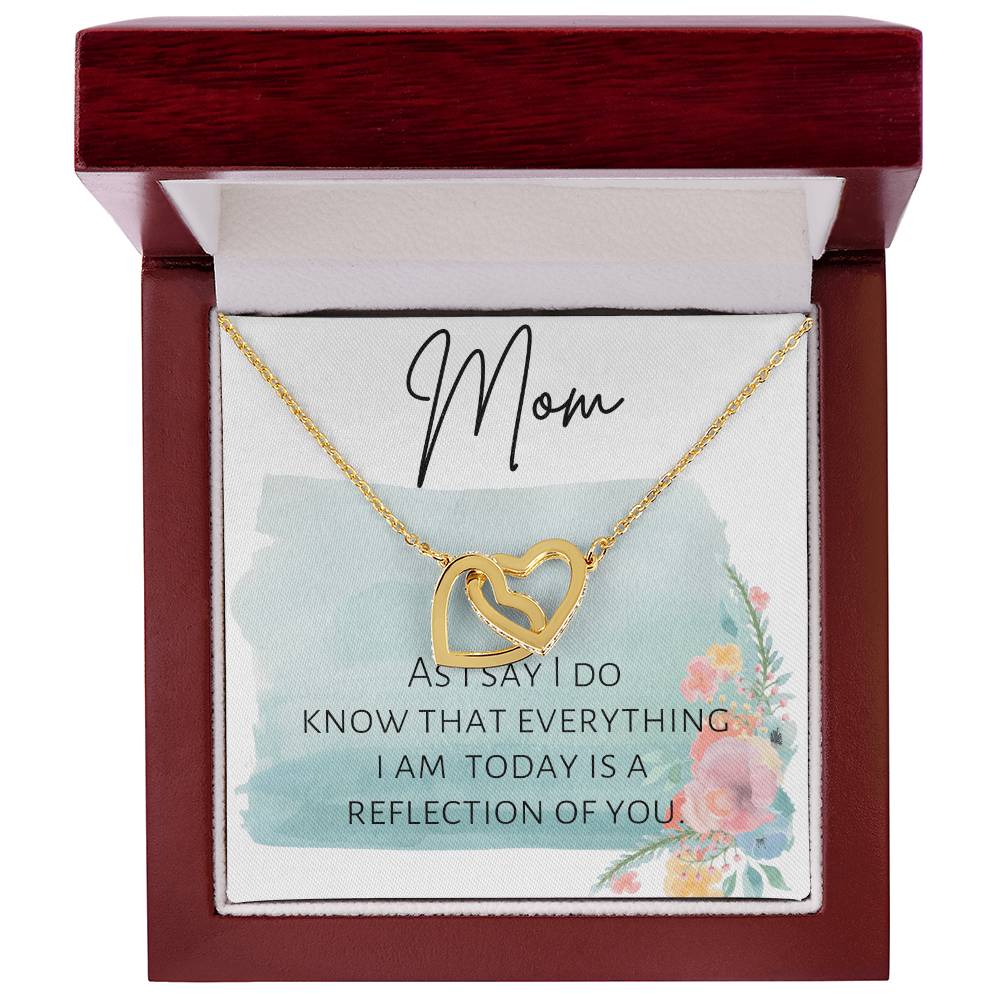 Mom Gift Necklace Mother Of The Bride Gift Gift To Mom From Bride Necklace Interlocking Hearts Necklace