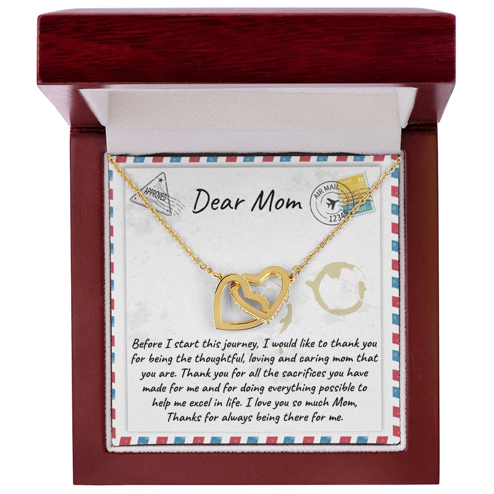 Necklace Gift For Mom From Children To Mom Christmas Gift For Mom'S Birthday Gift From Daughterson To Mom Thanksgiving Gift Ideas Interlocking Hearts Necklace