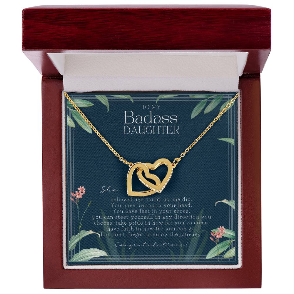 Graduation Gift Necklace For Daughter College Graduation Gift For Her High School Senior Graduation Mba Phd Master Class Of 2021 Interlocking Hearts Necklace