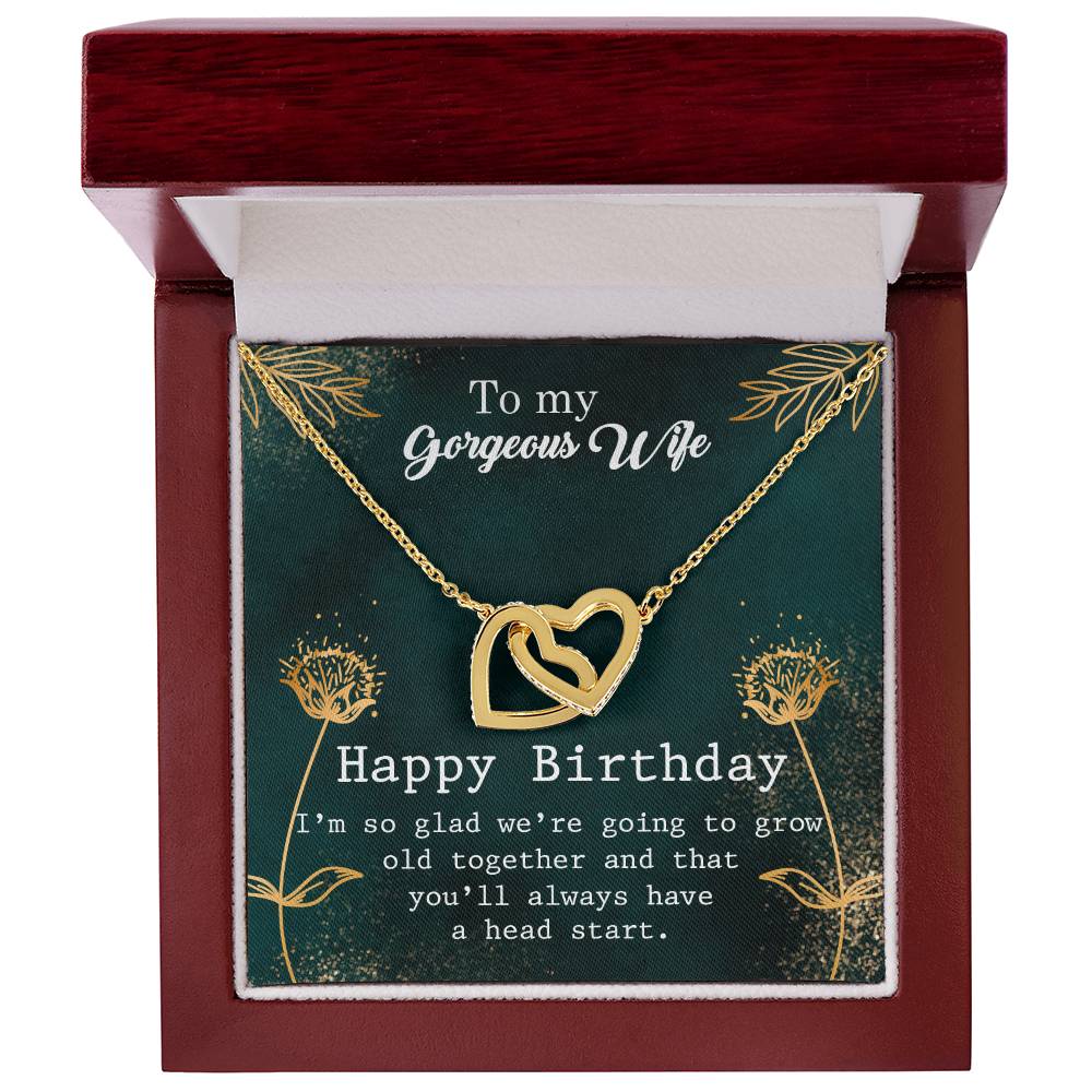 Gift For You My Wife. Interlocking Hearts Necklace