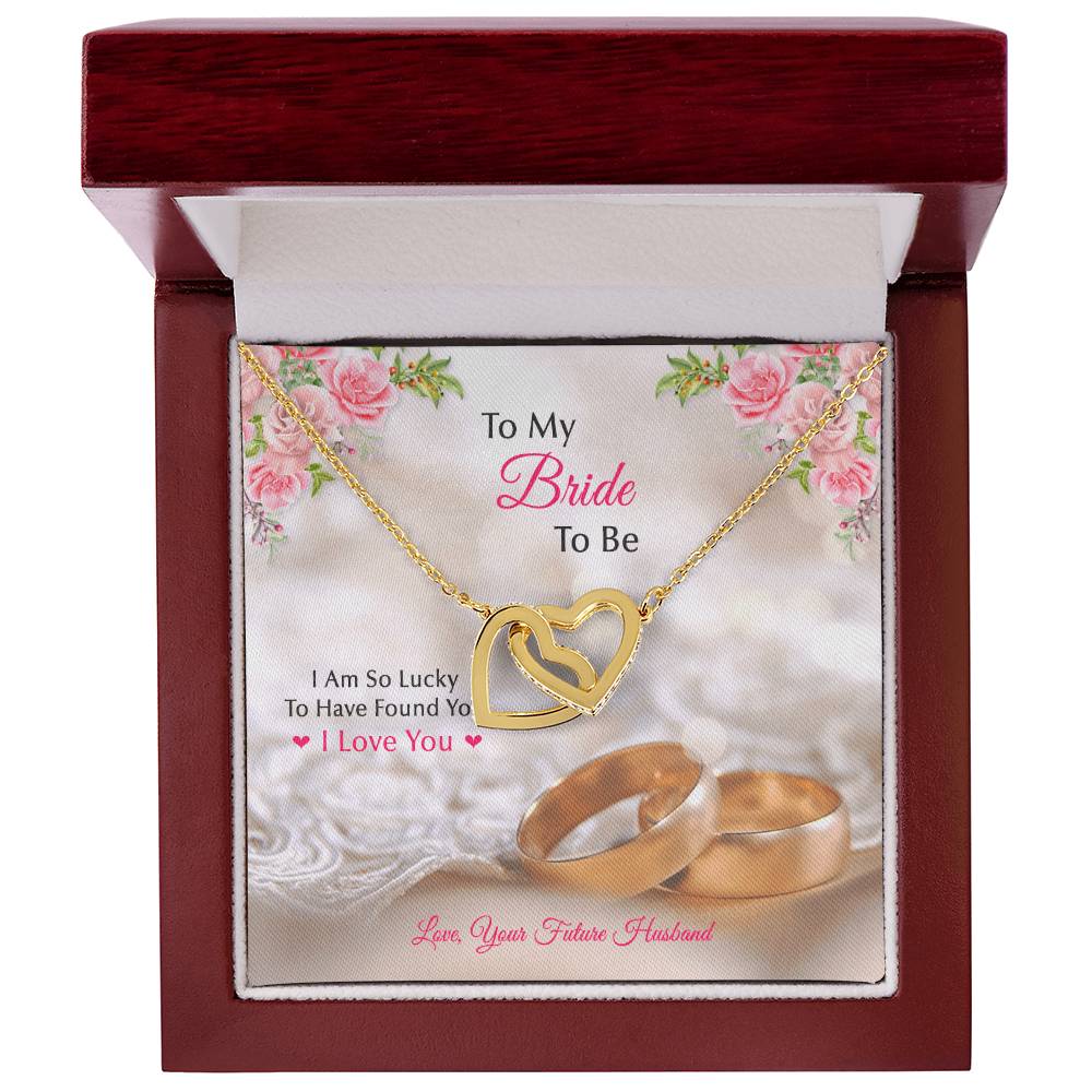 To My Bride To Be . Interlocking Hearts Gold Rings Design Interlocking Hearts Necklace