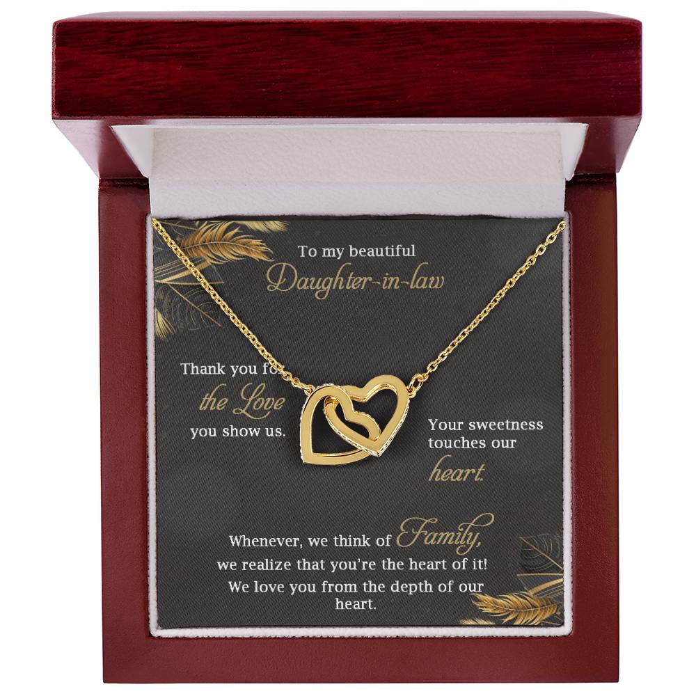 Necklace For Daughter In Law Interlocking Hearts Necklace