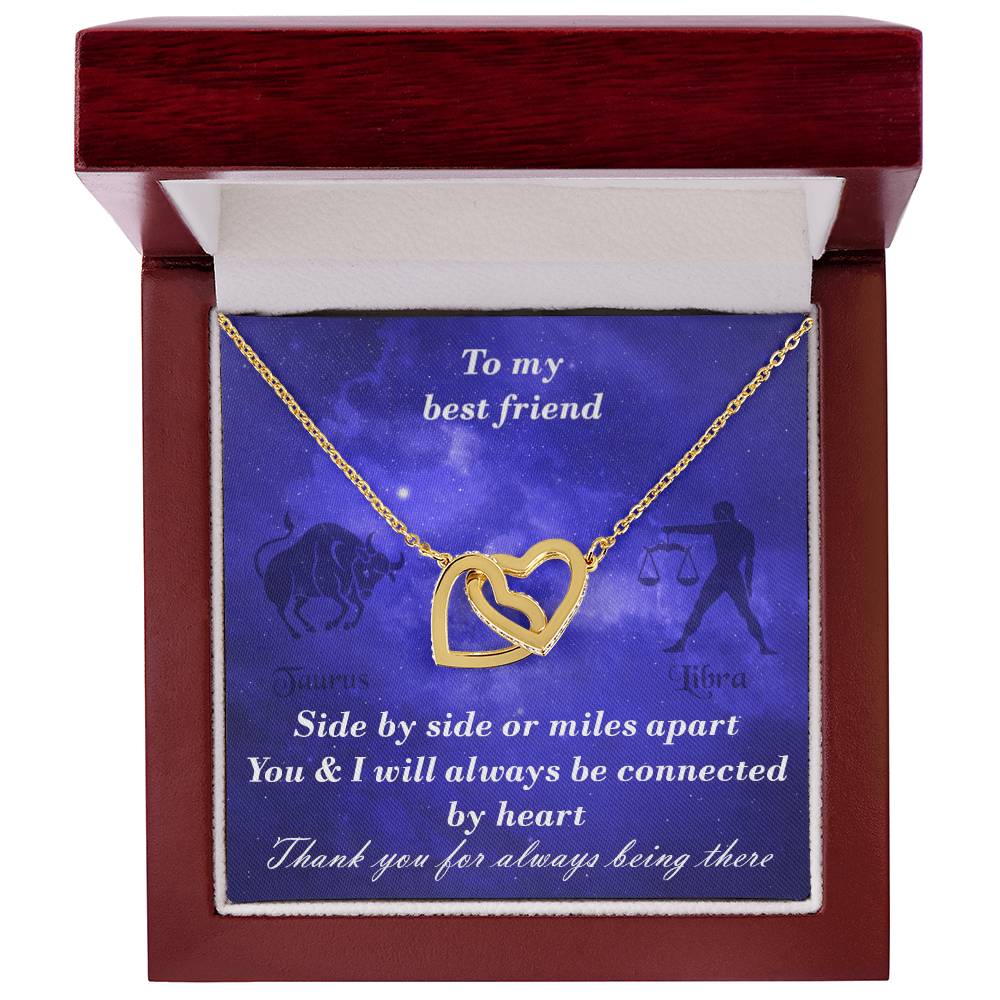 Taurus To Libra Best Friend Interlocked Hearts Necklace Interlocking Hearts Necklace