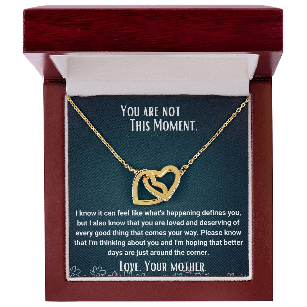 Interlocked Jewelry Mother Sympathy Gift To Daughter Interlocking Hearts Necklace
