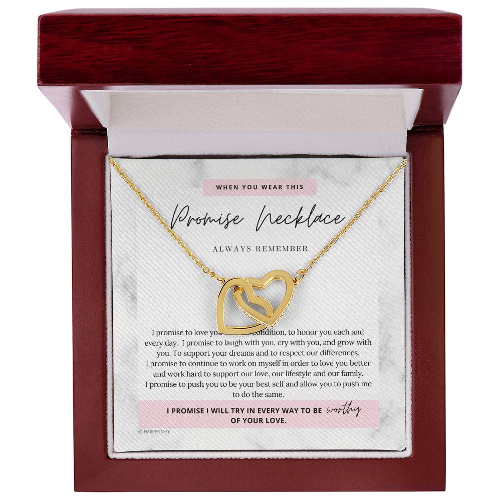 Promise Necklace Interlocking Hearts Necklace