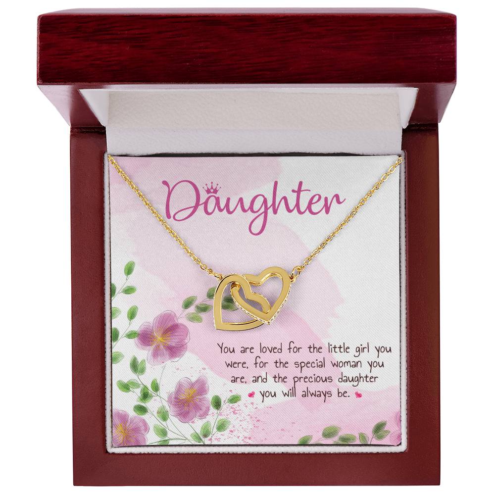 My Precious Daughter Hearts Necklace Interlocking Hearts Necklace